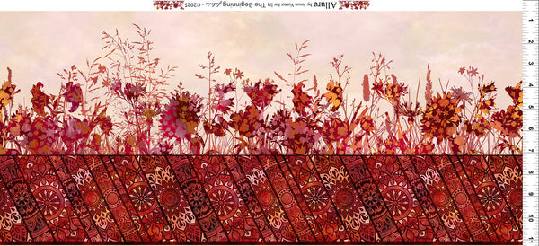 In The Beginning Allure 1ALR 1 Red Border Stripe By The Yard