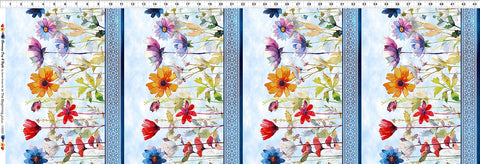 In The Beginning Blooming Day & Night 1BDN 2 Blue Border By The Yard