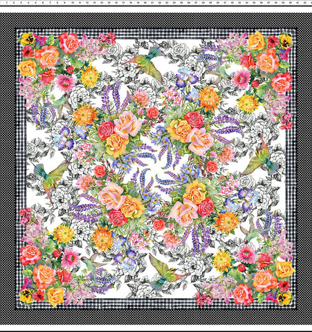 In The Beginning Decoupage 1DC 1 Multi Tablecloth 45" PANEL By The PANEL (Not Strictly By The Yard)