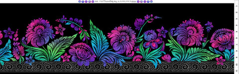 In The Beginning Vivid 1VIV 2 Jewel Border By The Yard