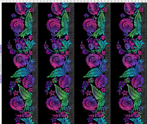 In The Beginning Vivid 1VIV 2 Jewel Border By The Yard