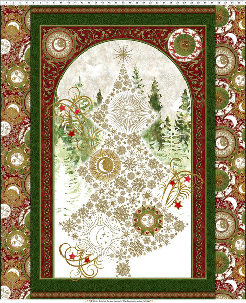 In The Beginning Winter Solstice II 1WS 1M Multi 35" PANEL By The PANEL (Not Strictly By The Yard)