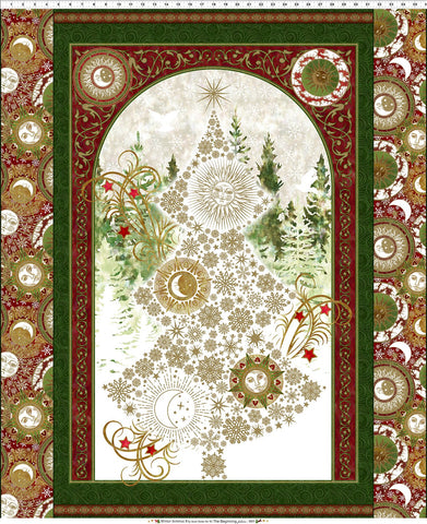 In The Beginning Winter Solstice II 1WS 1M Multi 35" PANEL By The PANEL (Not Strictly By The Yard)