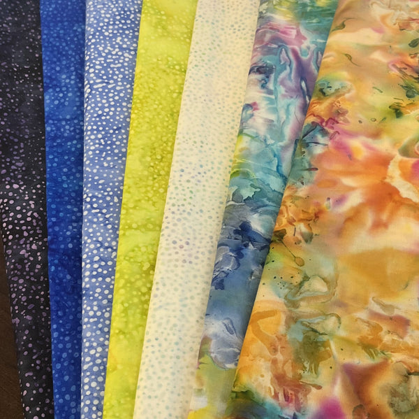 Matt's Mystery Bundles -  5.4 yards - Batiks #1 - Assorted Remnants