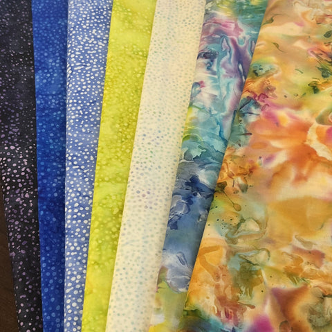 Matt's Mystery Bundles -  5.4 yards - Batiks #1 - Assorted Remnants
