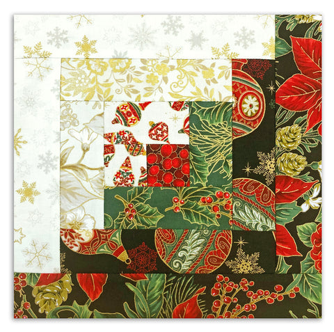 Poinsettias & Pine – Jelly Roll – Farm Fresh Fabrics