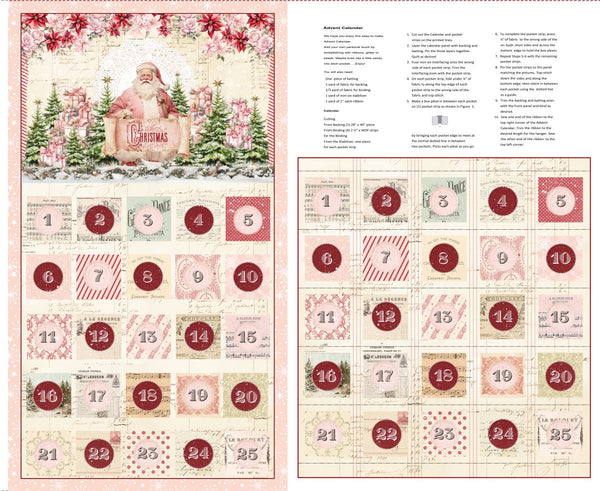 Blank Quilting Christmas Magic 2029P 41 Ivory Advent Calendar 35" PANEL By The PANEL (Not Strictly By The Yard)