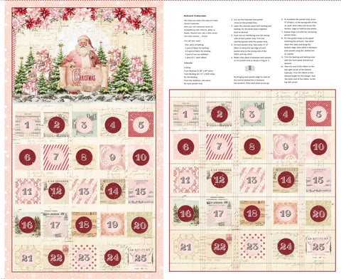 Blank Quilting Christmas Magic 2029P 41 Ivory Advent Calendar 35" PANEL By The PANEL (Not Strictly By The Yard)