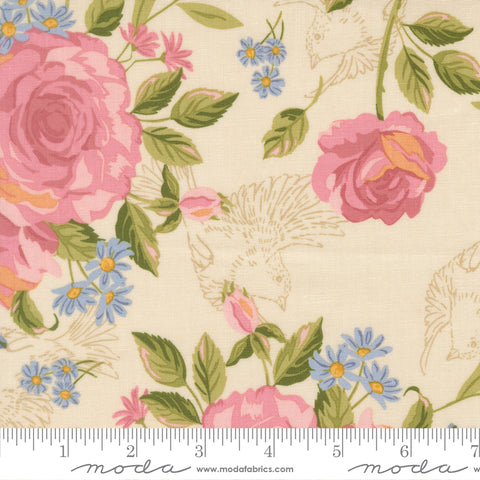 Moda My Secret Garden 20980 11 Cloud Grandma's Rose Garden By The Yard