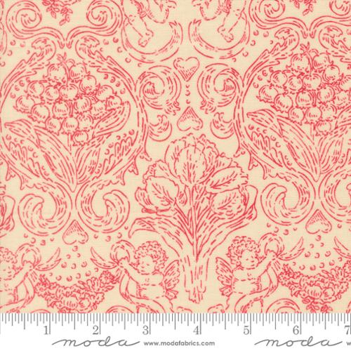 Moda Je Taime 20993 11 Lace Red Jaquard Damask By The Yard