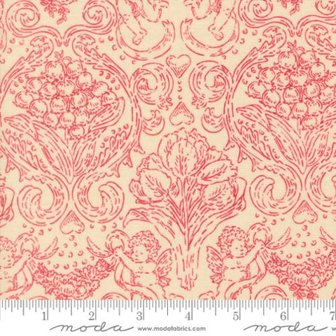 Moda Je Taime 20993 11 Lace Red Jaquard Damask By The Yard