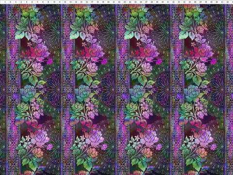 In The Beginning Halcyon II 20HN 3 Magenta Border Stripe 1.75 YARDS