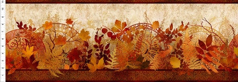 In The Beginning Reflection Of Autumn II 20RA 1 Border 3.375 YARDS