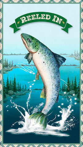 Wilmington Reeled In 21768 472 Multi Large 24" PANEL By The PANEL (Not Strictly By The Yard)