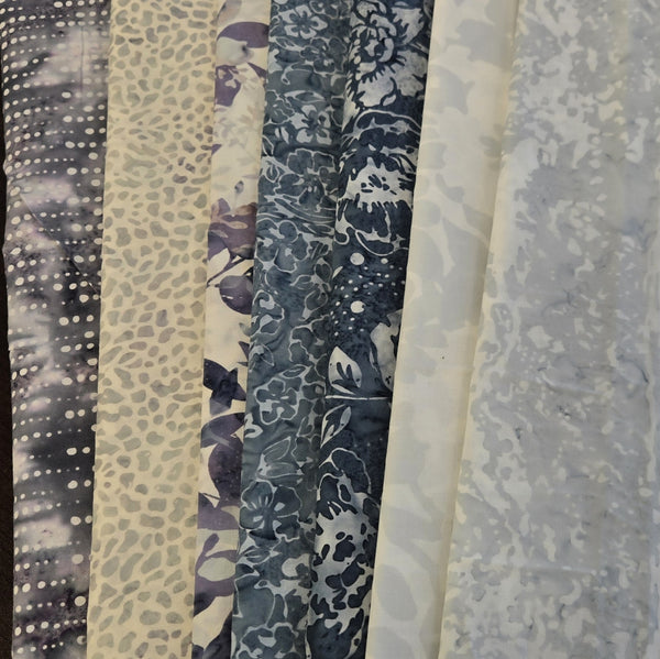 Matt's Mystery Bundles - 6.48 yards -Batiks #21 - Assorted Remnants