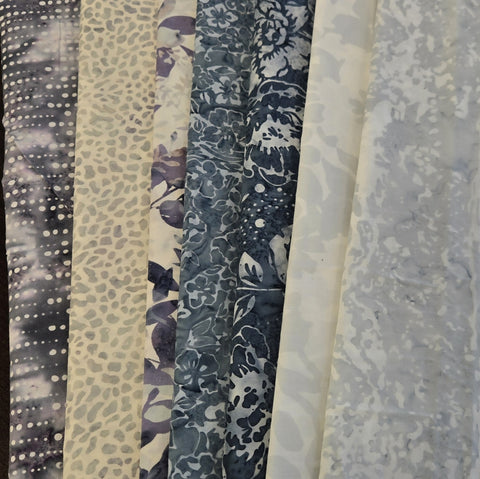Matt's Mystery Bundles - 6.48 yards -Batiks #21 - Assorted Remnants