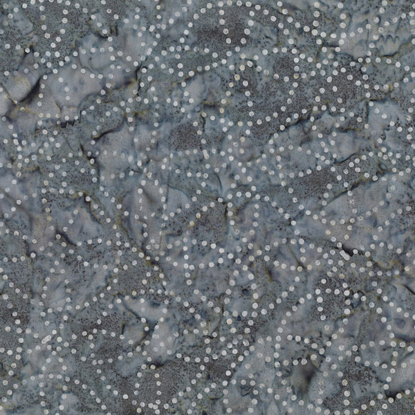 Wilmington Starlight Batiks 22293 915 Grey/Cream Circle Dots 2.75 YARDS