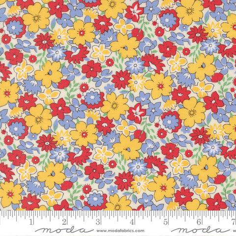 Moda 30's Playtime 2025 23370 11 Primary Bouncy Floral By The Yard