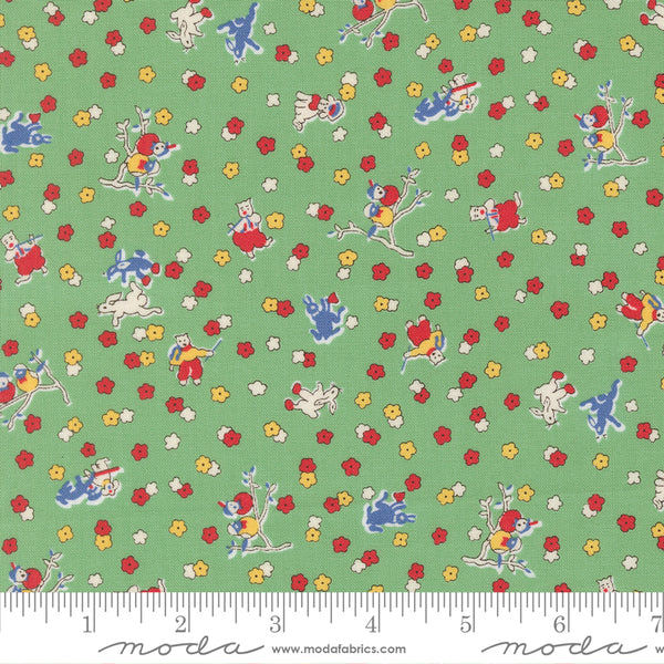 Moda 30's Playtime 2025 23373 16 Aloe Frolicking Friends By The Yard