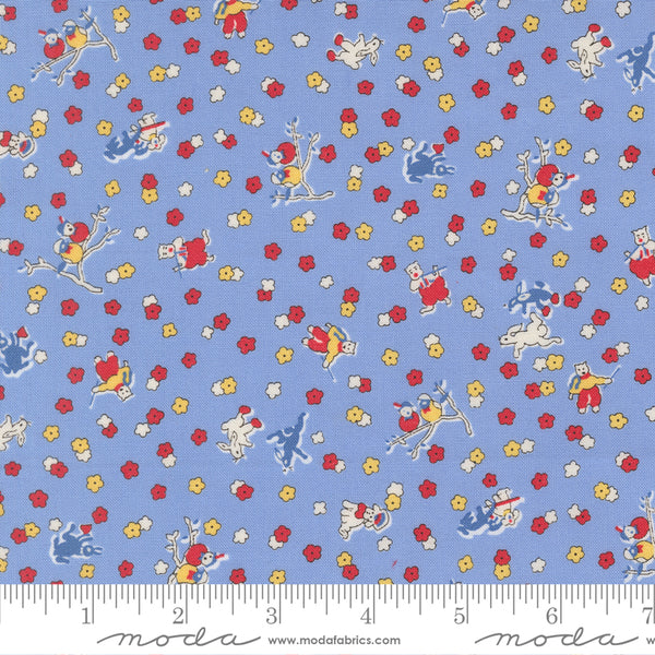 Moda 30's Playtime 2025 23373 17 Sky Frolicking Friends By The Yard