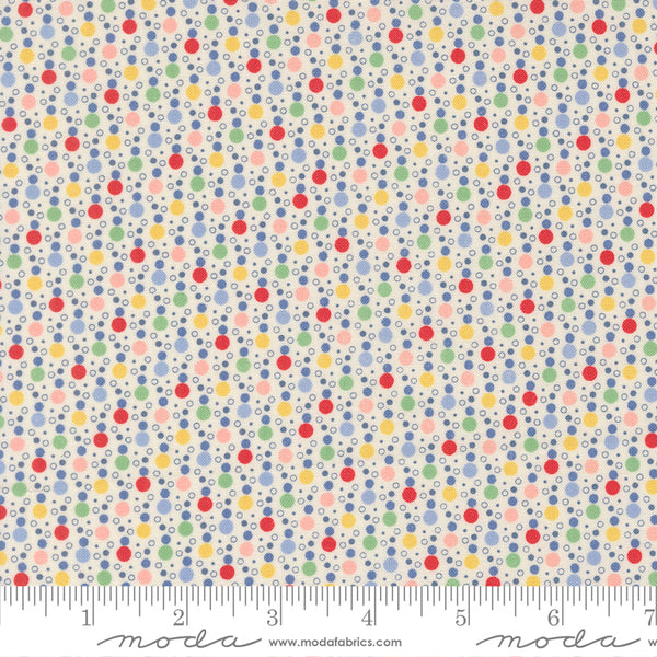 Moda 30's Playtime 2025 23376 11 Primary Bubbly Dots By The Yard
