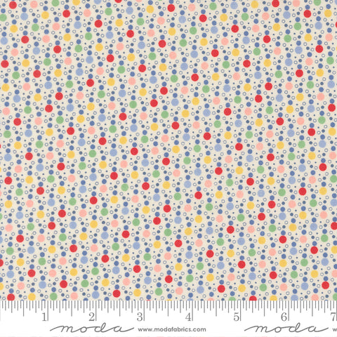 Moda 30's Playtime 2025 23376 11 Primary Bubbly Dots By The Yard