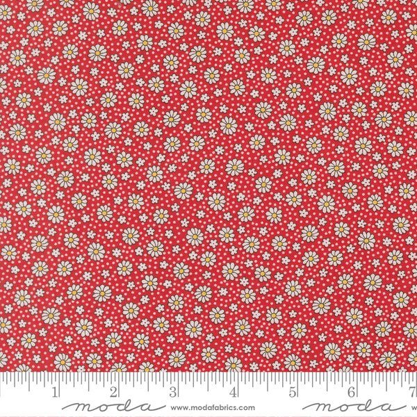 Moda 30's Playtime 2025 23379 14 Scarlet Daisy Dots By The Yard