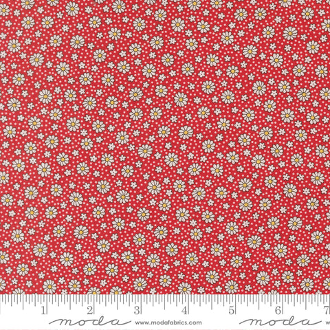 Moda 30's Playtime 2025 23379 14 Scarlet Daisy Dots By The Yard