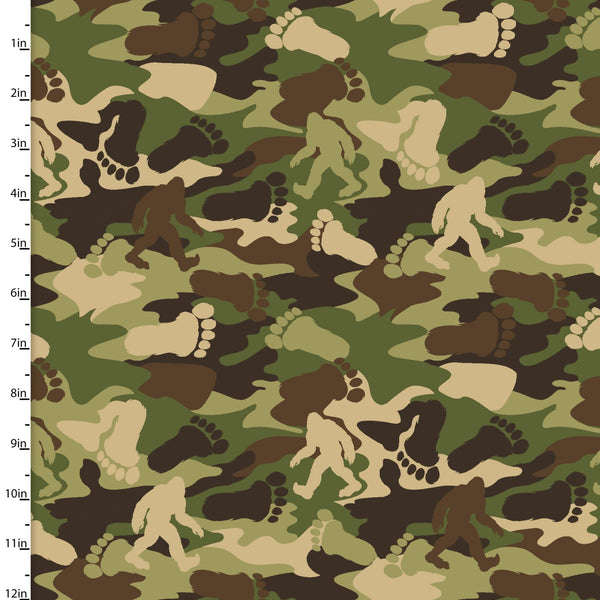 3 Wishes Fabrics/Studio E - Legendary Loner 23818 Multi-color Creature Camo By The Yard
