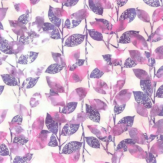 Hoffman Batik Berry Delicious 2396 352 Lilly Xray Leaves By The Yard