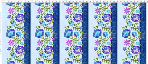 In The Beginning Counterpoint II 24-2SEW 1 Blue Border By The Yard