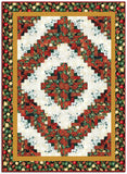 Hoffman Metallic Pre-Cut 12-Block Log Cabin Quilt Kit - Christmas Splendor