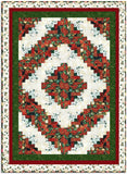 Hoffman Metallic Pre-Cut 12-Block Log Cabin Quilt Kit - Christmas Splendor