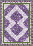 Riley Blake Pre-Cut 12-Block Log Cabin Quilt Kit - Plum Petals