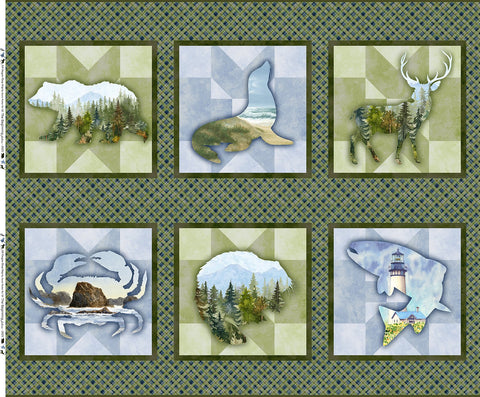 In The Beginning Oregon Shop Hop 2025 251OR 1 Multi 36" PANEL By The PANEL (Not Strictly By The Yard)