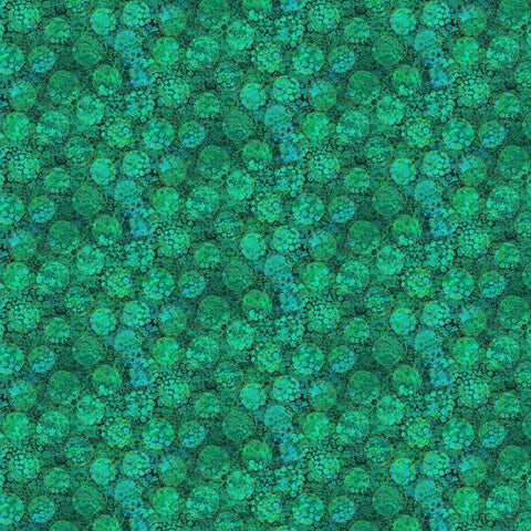 Northcott Metallic Shimmer Paradise 25244M 76 Green Multi Bubbles By The Yard