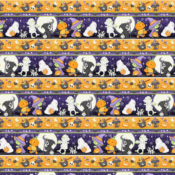 Henry Glass & Co. Moonlight Mischief 2556G 53 Multi Novelty Stripe Glow By The Yard