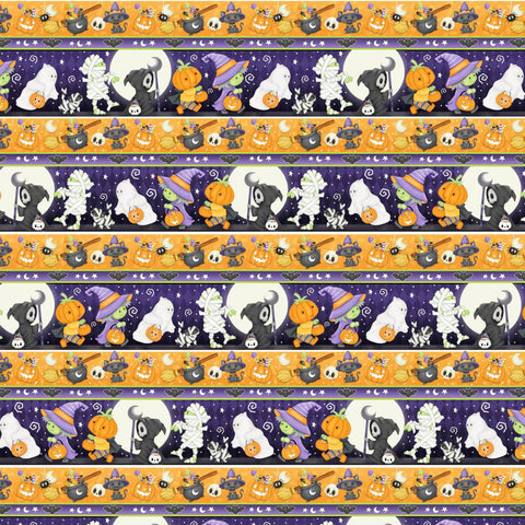 Henry Glass & Co. Moonlight Mischief 2556G 53 Multi Novelty Stripe Glow By The Yard