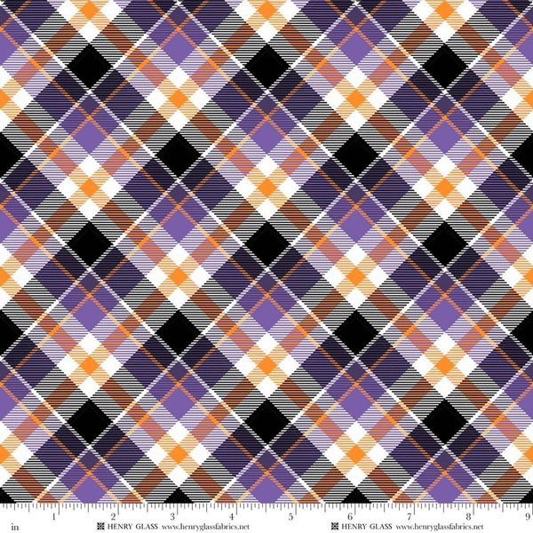 Henry Glass & Co. Moonlight Mischief 2558G 59 Multi Bias Plaid Glow By The Yard