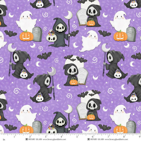Henry Glass & Co. Moonlight Mischief 2561G 55 Light Purple Grimm Reaper Glow By The Yard