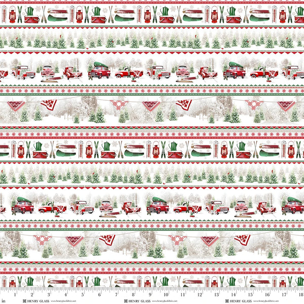 Henry Glass & Co. Tailgate Traditions 2574 86 Multi Novelty Truck Stripe By The Yard