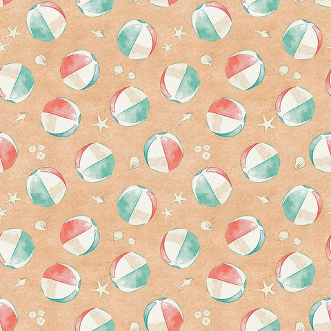 Blank Quilting Beachy Keen 2576 30 Sand Tossed Beach Balls 1.125 YARDS