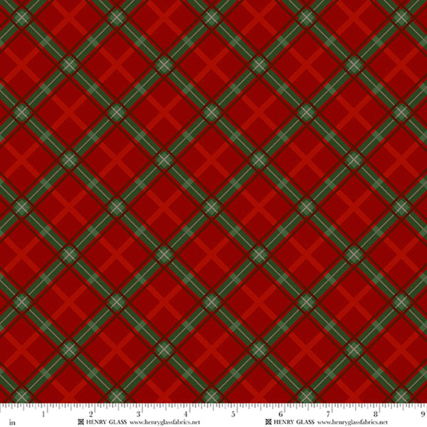 Henry Glass & Co. Tailgate Traditions 2577 86 Red Bias Plaid By The Yard