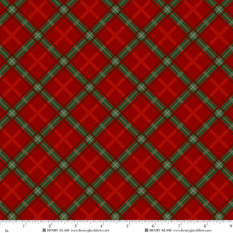 Henry Glass & Co. Tailgate Traditions 2577 86 Red Bias Plaid By The Yard