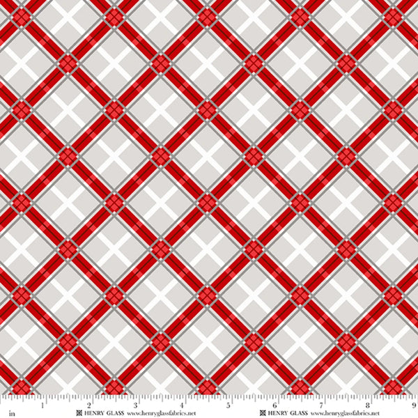 Henry Glass & Co. Tailgate Traditions 2577 89 Gray Bias Plaid By The Yard