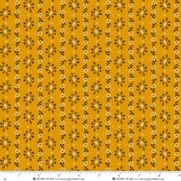 Henry Glass & Co. Mr. Moon 2611 44 Cheddar Delicate Stripe By The Yard
