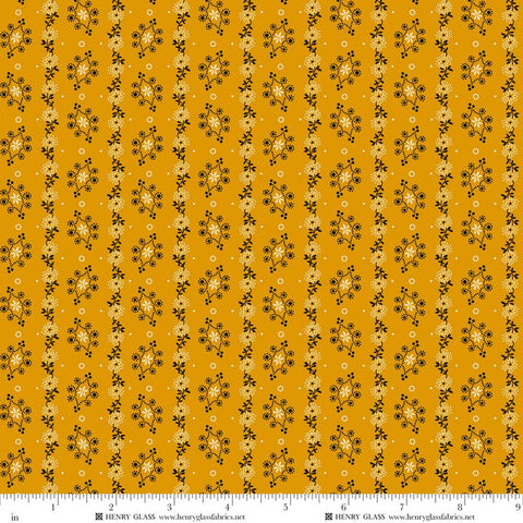 Henry Glass & Co. Mr. Moon 2611 44 Cheddar Delicate Stripe By The Yard