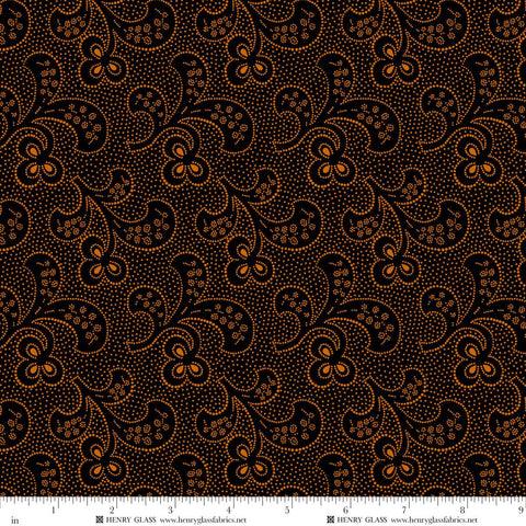 Henry Glass & Co. Mr. Moon 2612 93 Black Abstract Leaves By The Yard
