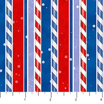 Northcott 'Twas The Night Before Christmas 27027 10 Stripe White Multi By The Yard