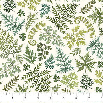 Northcott - Wild Harvest 27513 11 Cream Small Ferns By The Yard